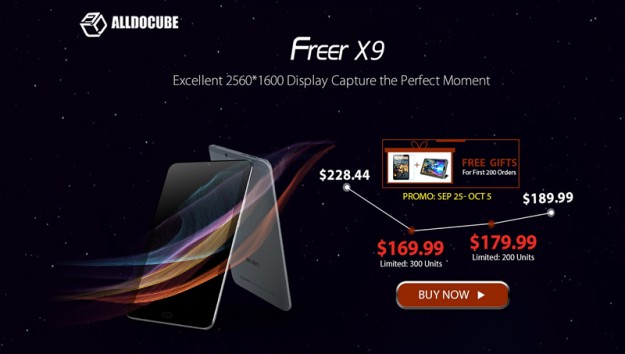 Товар дня: Планшет Alldocube Freer X9 с экраном 2560х1600 от $169.99