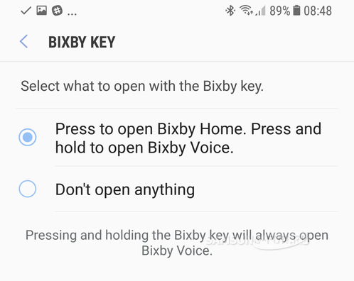 Кнопку  Bixby в смартфонах Samsung можно отключить