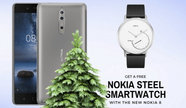 Предзаказанный Nokia 8 поставляется с бесплатными умными часами Nokia Steel