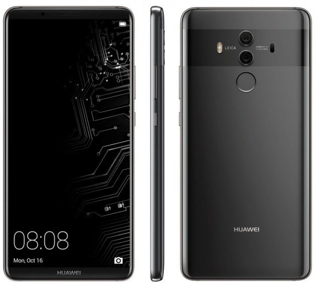 Расширенные характеристики Huawei Mate 10 Pro и новый рендер в черном