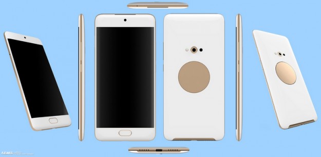 Опубликованы новые изображения смартфона Meizu X2, который оснащен дополнительным круглым дисплеем