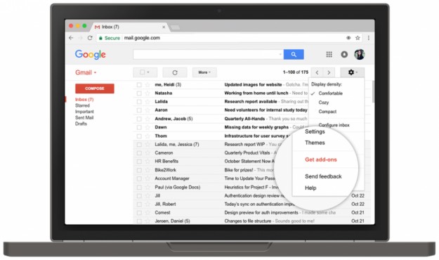 Google запустила дополнения для Gmail