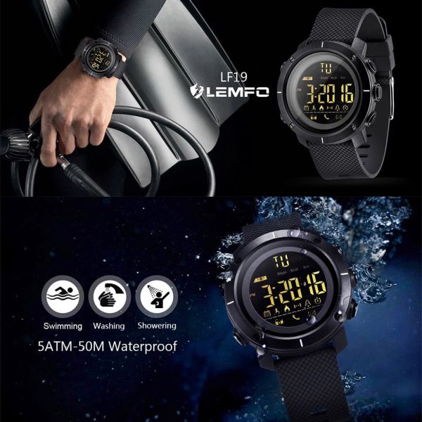 Спортивные смарт-часы LEMFO LF19 с защитой от воды доступны в TomTop со скидкой