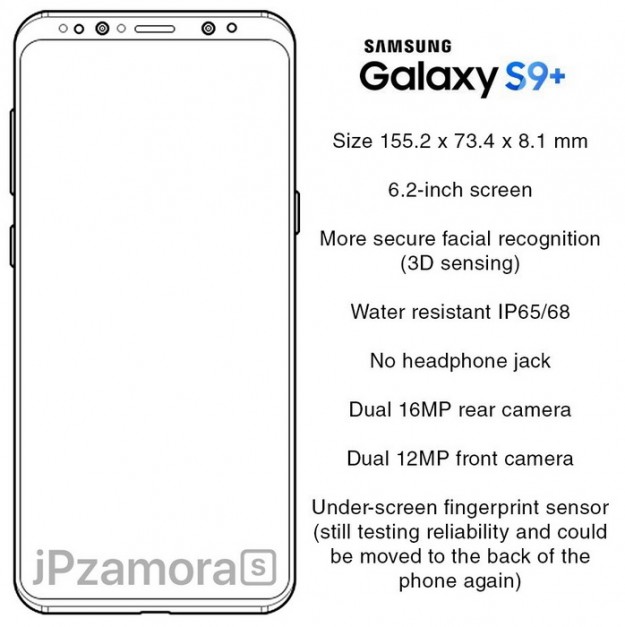 Samsung Galaxy S9: без аудиоразъема, но с двойной селфи-камерой