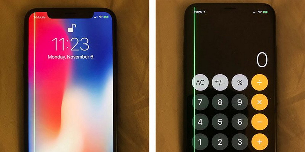 Apple меняет iPhone X с зеленой полосой на экране, но проблему не комментирует