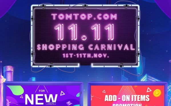 Распродажа 11.11 в TomTop: сотни устройств по низким ценам ждут вас