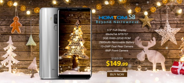 HOMTOM запускает распродажу смартфонов с экраном 18:9 к Рождеству