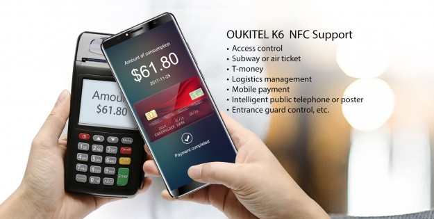 OUKITEL поделилась возможностями NFC в  K6, предпродажа которого начнется на Рождество