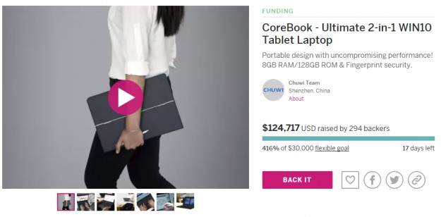 В Chuwi CoreBook добавят SSD накопитель