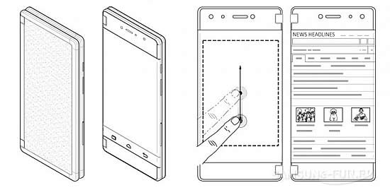 Samsung патентует очередной  смартфон с двумя дисплеями