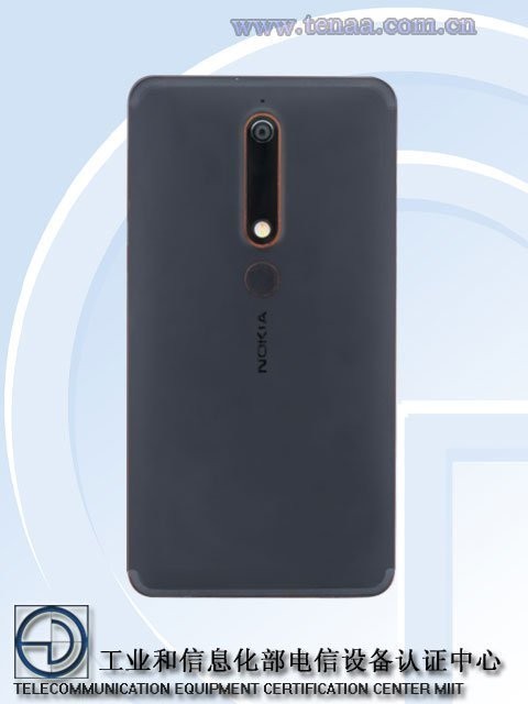 TENAA раскрыл внешность смартфона Nokia 6 (2018)